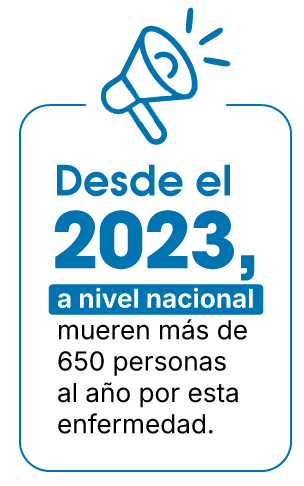 infografía: Desde el 2023, a nivel nacional mueren más de 650 personas al año por esta enfermedad.